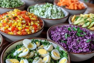 سلطات بروتين نباتي وحيواني للرياضيين