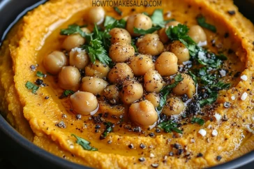 سلطة الحمص بالقرع – طبق نباتي سريع ومثالي للرجيم