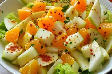 طريقة عمل سلطة البرتقال والخس بالفيديو