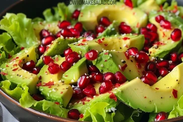 طريقة عمل سلطة الأفوكادو والرمان