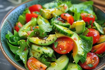 طريقة عمل سلطة الأفوكادو والخس