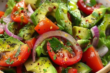 طريقة عمل سلطة الأفوكادو بالخضار