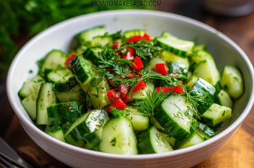 طريقة عمل سلطة الخيار بالفلفل الحار