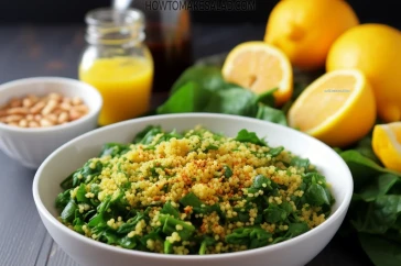 طريقة عمل سلطة السبانخ بالبرتقال والبرغل