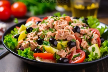 طريقة عمل سلطة التونة بالخضار