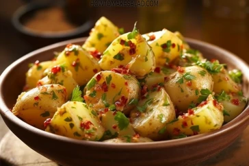 طريقة عمل سلطة البطاطس الحارة