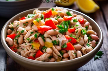 طريقة عمل سلطة الفاصوليا البيضاء بالتونة
