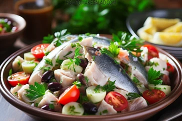 طريقة عمل سلطة الرنجة المدخنة