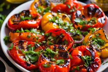طريقة عمل سلطة الفلفل الرومي المشوي للرجيم