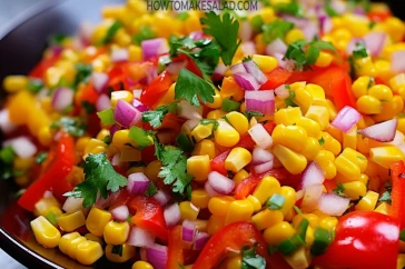 أكلة مليئة بالطاقة - سلطة الفلفل الالوان مع الذرة
