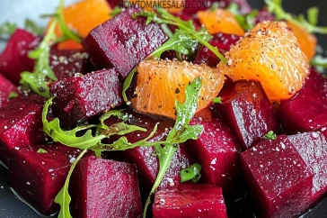 أكلة لذيذة ومنعشة - سلطة البرتقال والشمندر