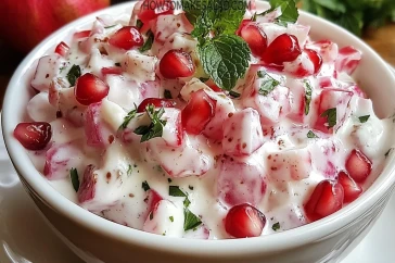 سلطة الرمان بالكريمة – وصفة باردة ولذيذة في 7 دقائق