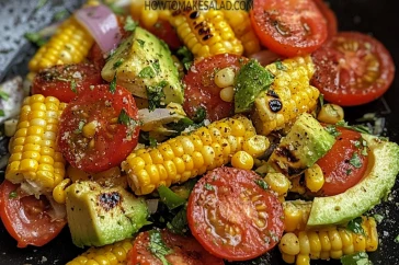 سلطة الأفوكادو بالذرة المشوية - وصفة غنية بالطاقة
