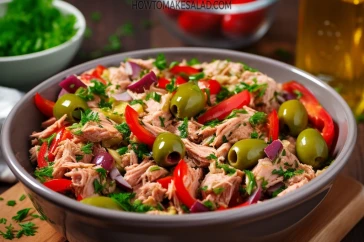 من أفضل الاكلات الغنية بالأوميجا 3 - سلطة التونة بزيت الزيون