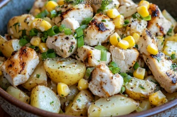 طريقة عمل سلطة الدجاج والبطاطس