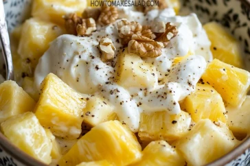 أكلة مشبعة وخفيفة - سلطة الاناناس والتفاح