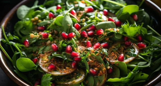 طريقة عمل سلطة الجرجير بدبس الرمان