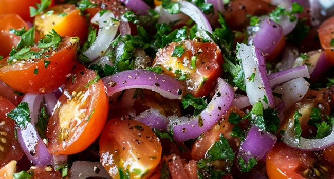 أكلة مشبعة للدايت والچيم - سلطة الخضار بالسماق