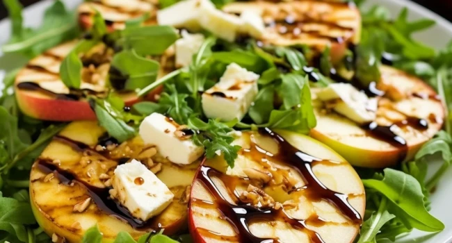 من أفضل الأكلات لحرق الدهون - سلطة التفاح بخل البلسمك