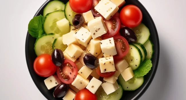 وجبة غنية بالطاقة والألياف للرياضيين - السلطة اليونانية