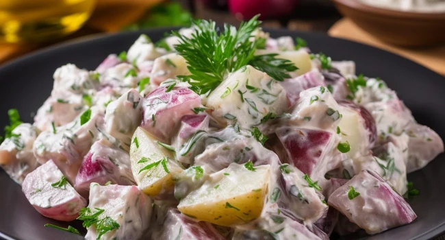 طريقة عمل سلطة الرنجة بالمايونيز