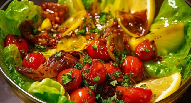 أكلة تدعم الرجيم وتعزز المناعة - سلطة الخس والطماطم