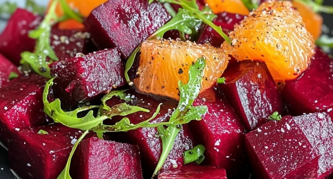 أكلة لذيذة ومنعشة - سلطة البرتقال والشمندر