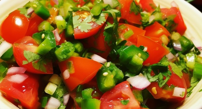 طريقة عمل سلطة البصل الاخضر والطماطم