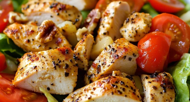 طريقة عمل سلطة الدجاج بالخس