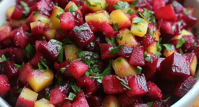 أكلة لمرضى فقر الدم والمناعة - سلطة الاناناس والشمندر